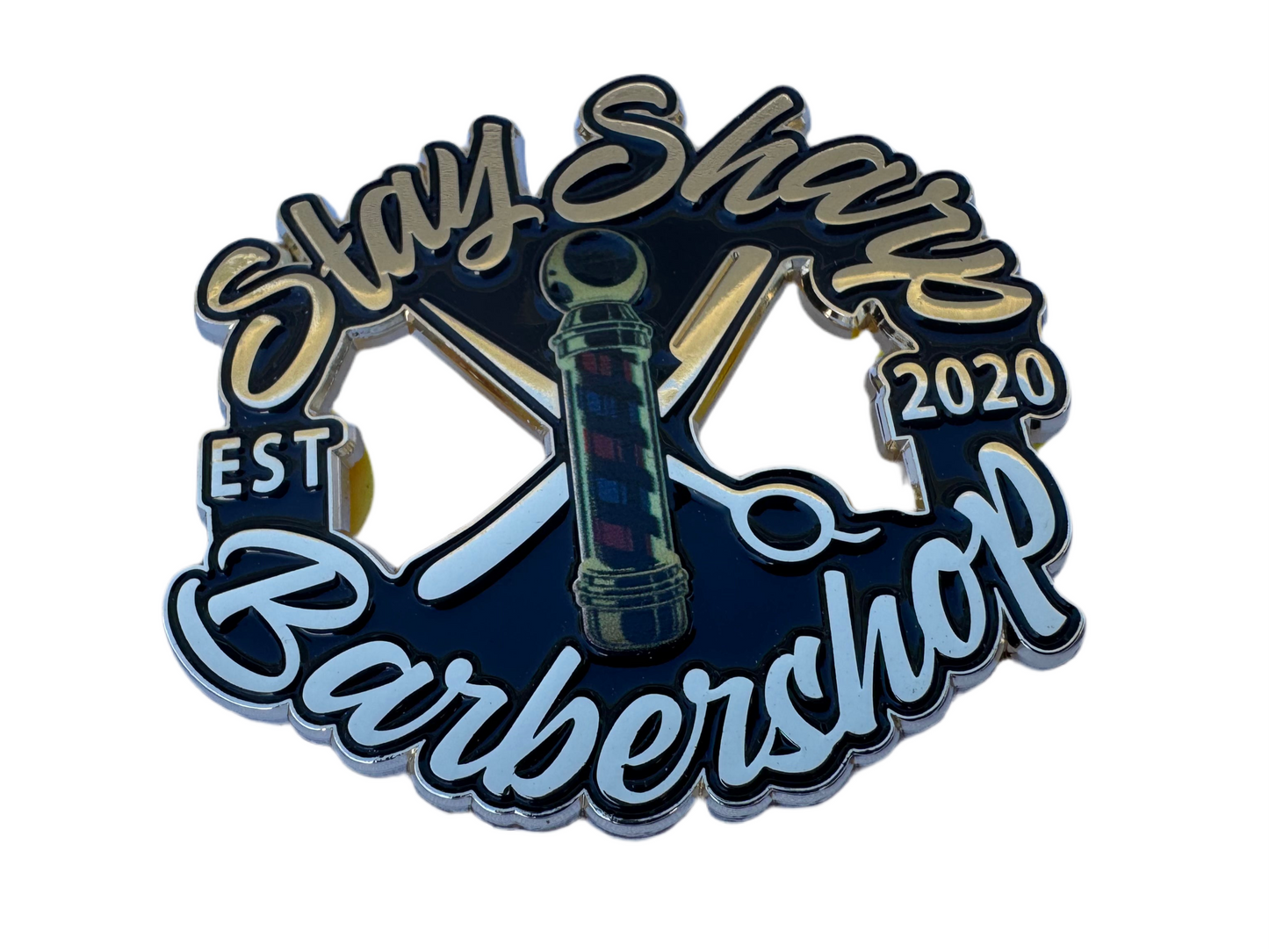 Stay Sharp Barbershop Pin