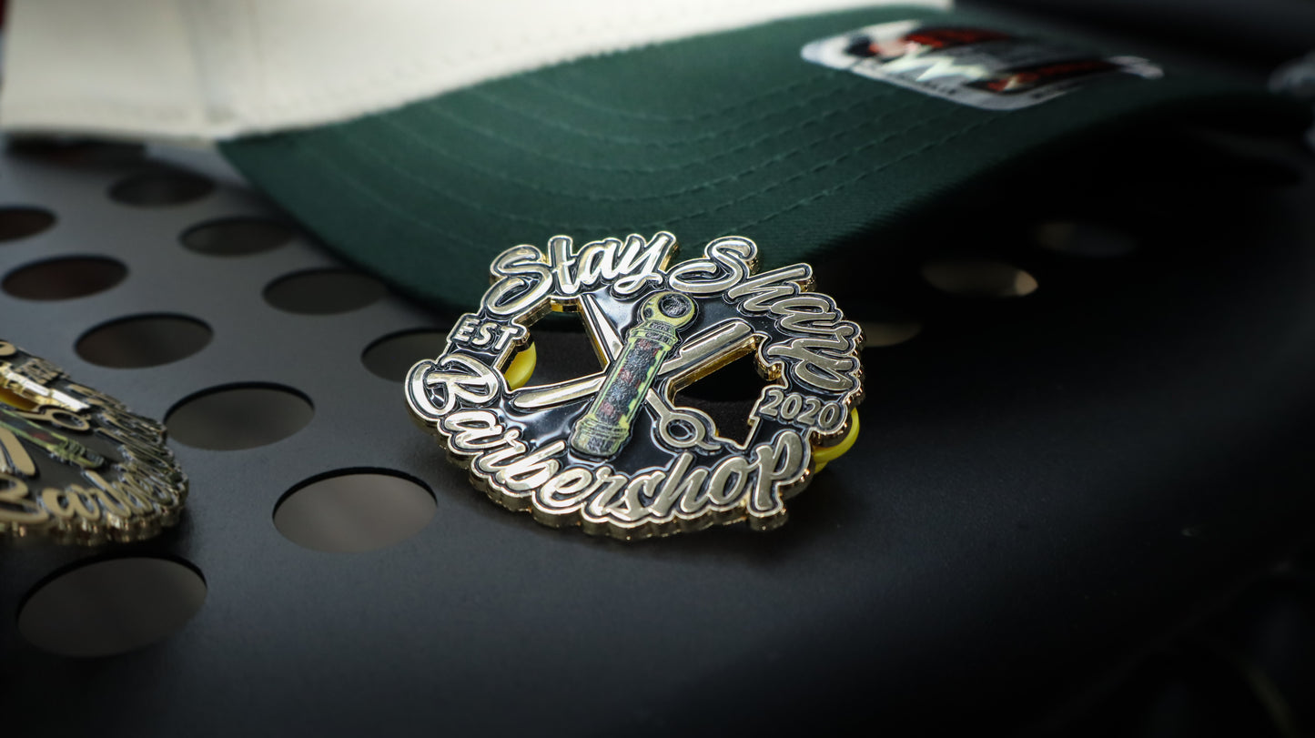 Stay Sharp Barbershop Pin